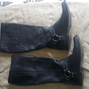 Elegant Black Leather Knee-High Boots